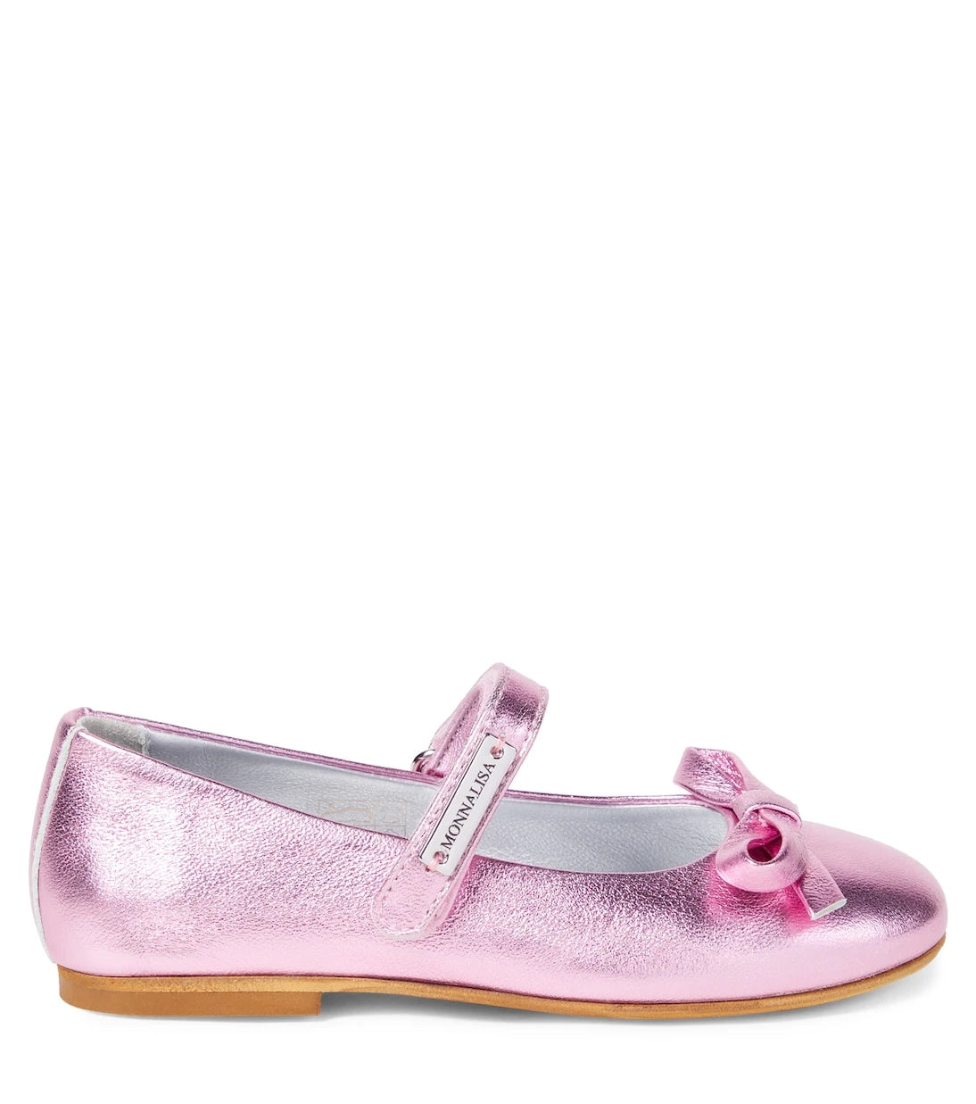 Monnalisa - Metallic leather ballet flats