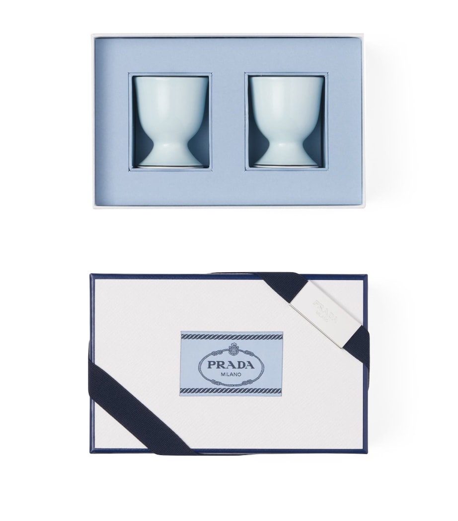 Prada Set of 2 Celadon Egg Cups