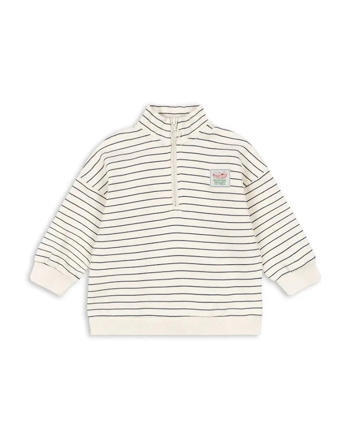 Konges Sløjd LOU STRIPE HALF ZIP SWEAT OCS Çocuk Sweatshirt