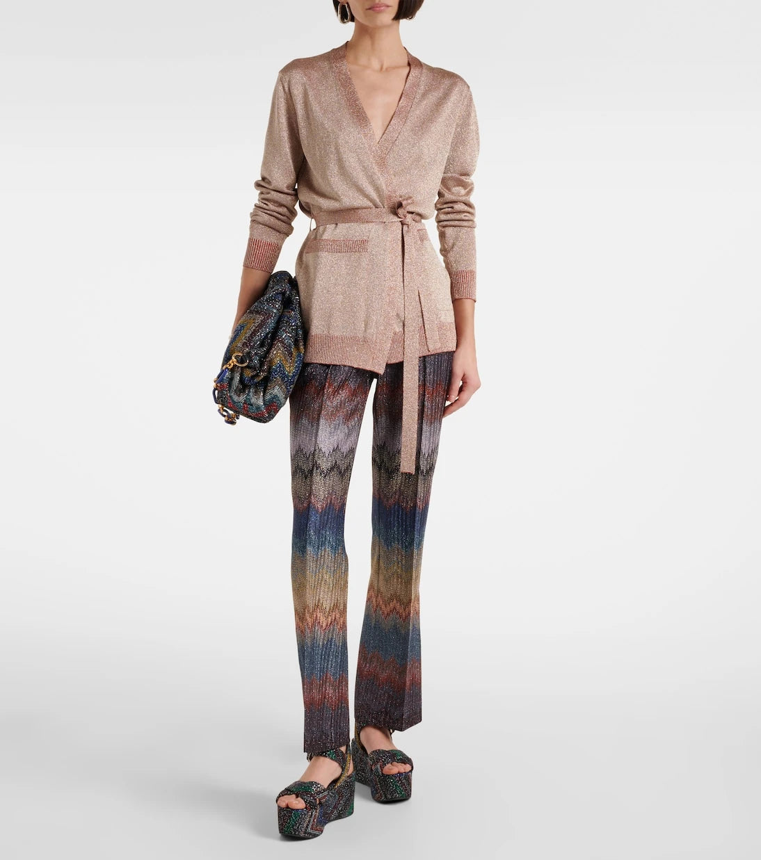 Missoni - صندل بلاتفورم مرصع بالترتر جوليا كابردوني