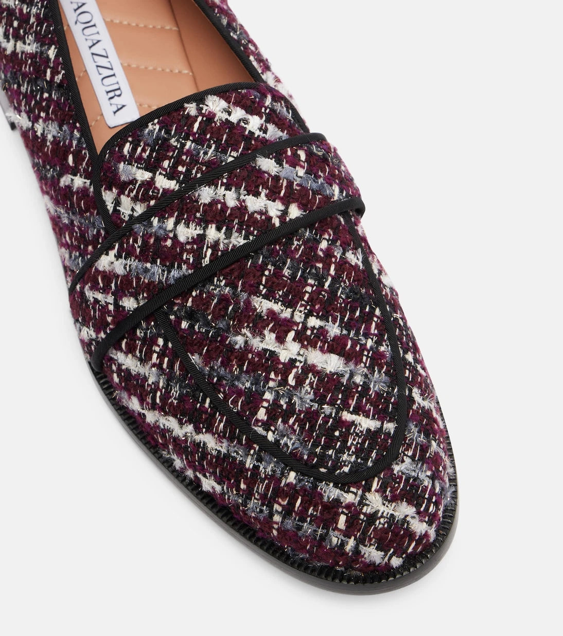 Aquazzura - Martin tweed loafers
