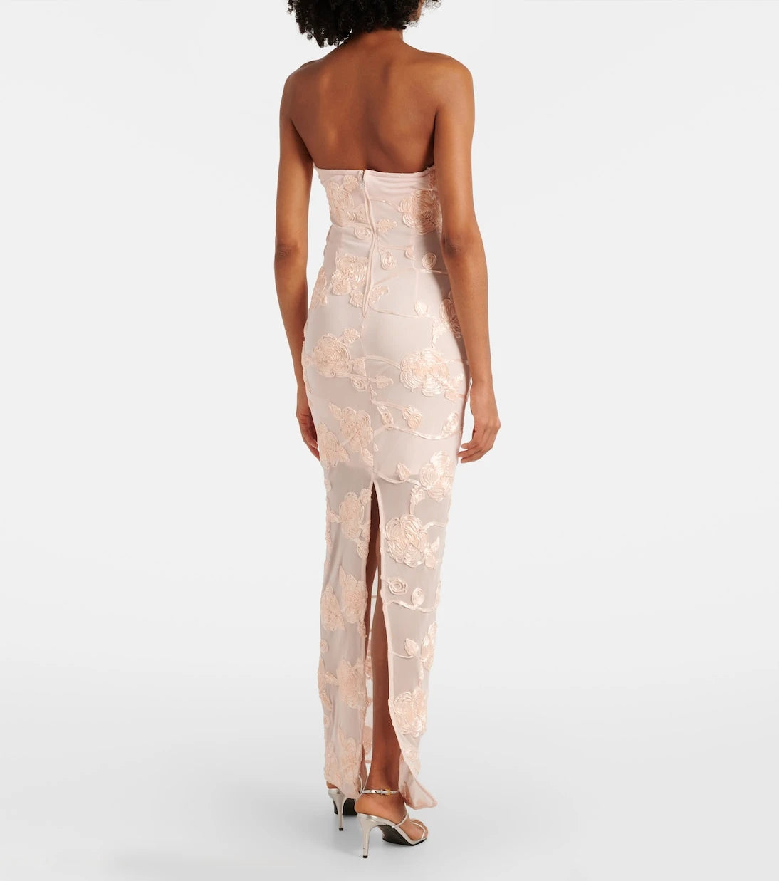 Rotate - Embroidered mesh maxi dress