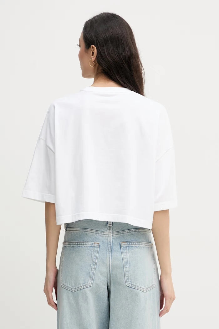 Calvin Klein Jeans къс топ дамски от памук