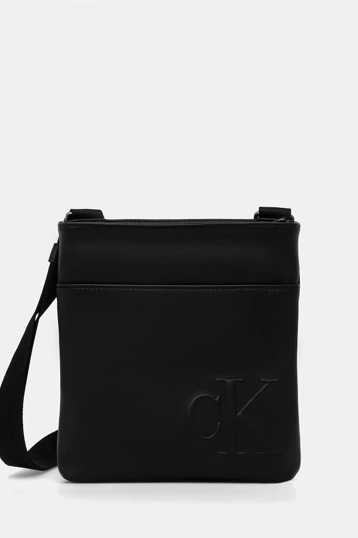 Calvin Klein Erkek Suni Deri Omuz Çantası