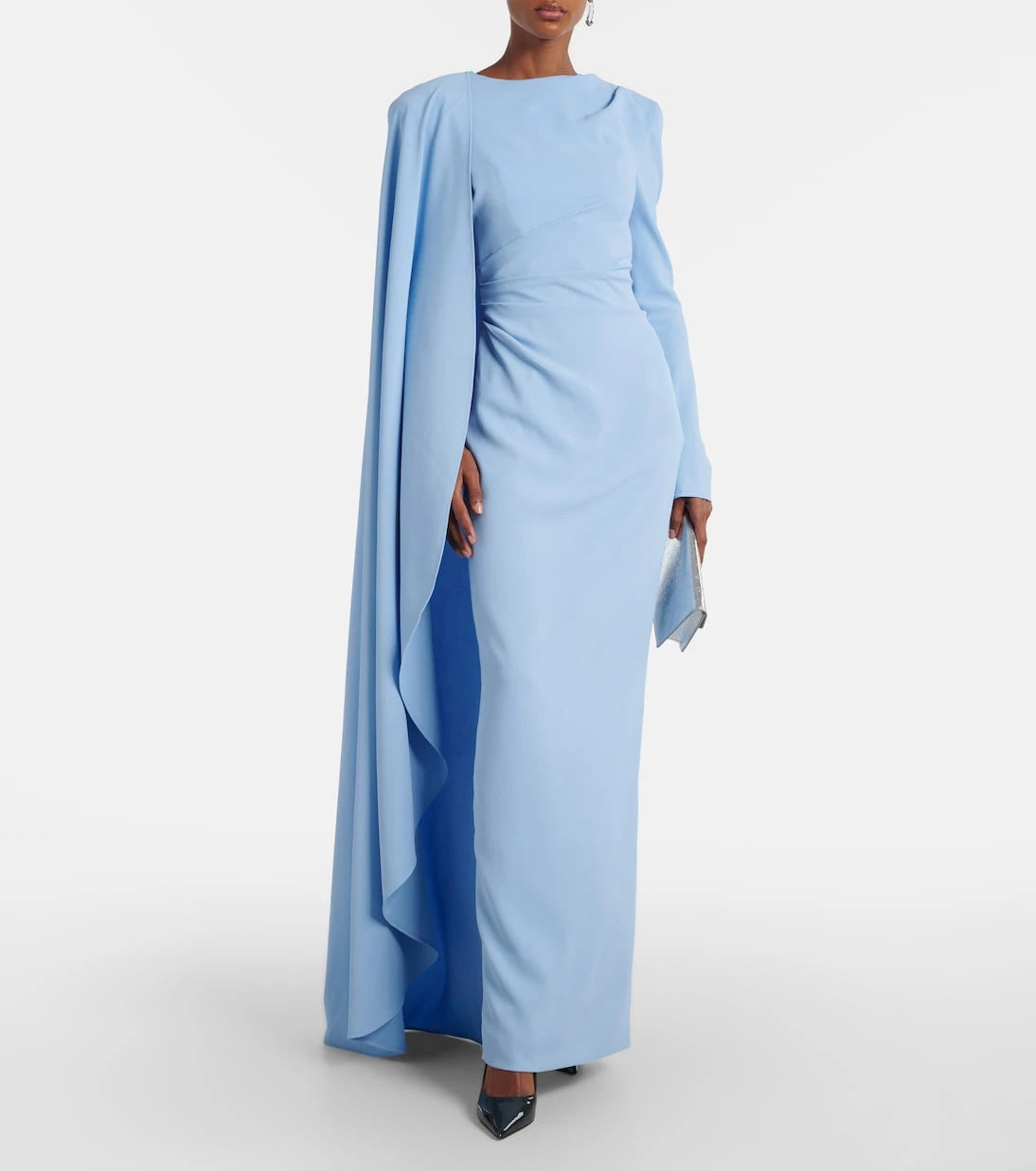 Rachel Gilbert - Dion caped draped gown