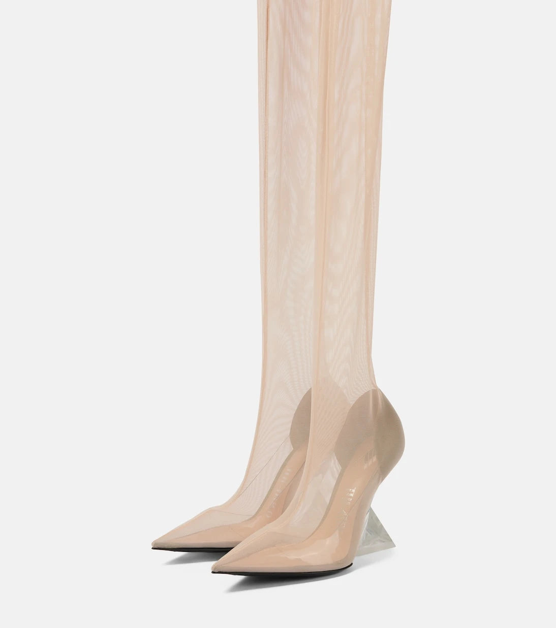 The Attico - Cheopissima mesh over-the-knee boots