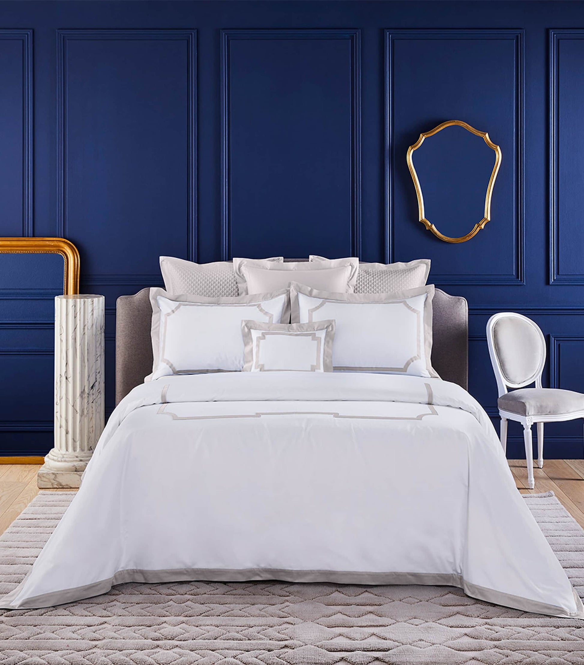 Yves Delorme Couture Haussmann Brume King Oxford Pillowcase (50cm x 90cm)