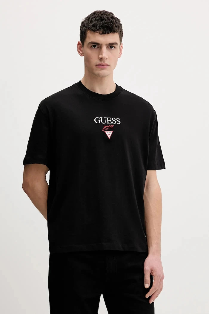 Guess Jeans Erkek Pamuklu Oversize Tişört