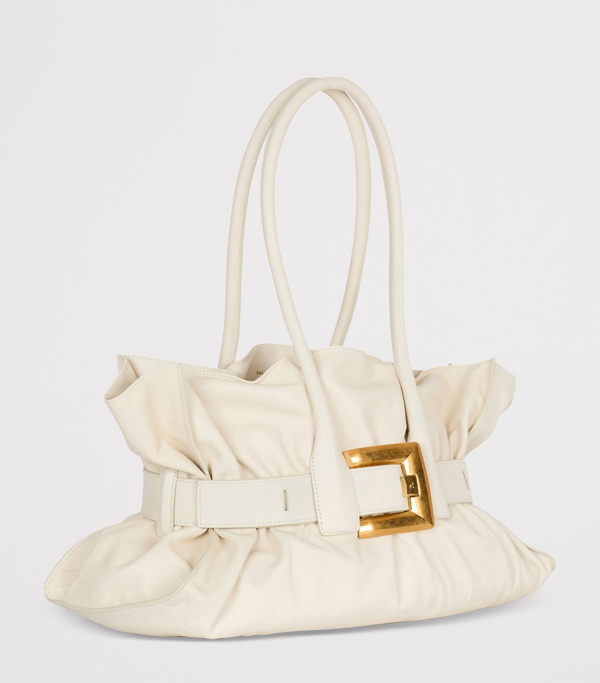 Balmain White Large Leather Anthem Shoulder Bag