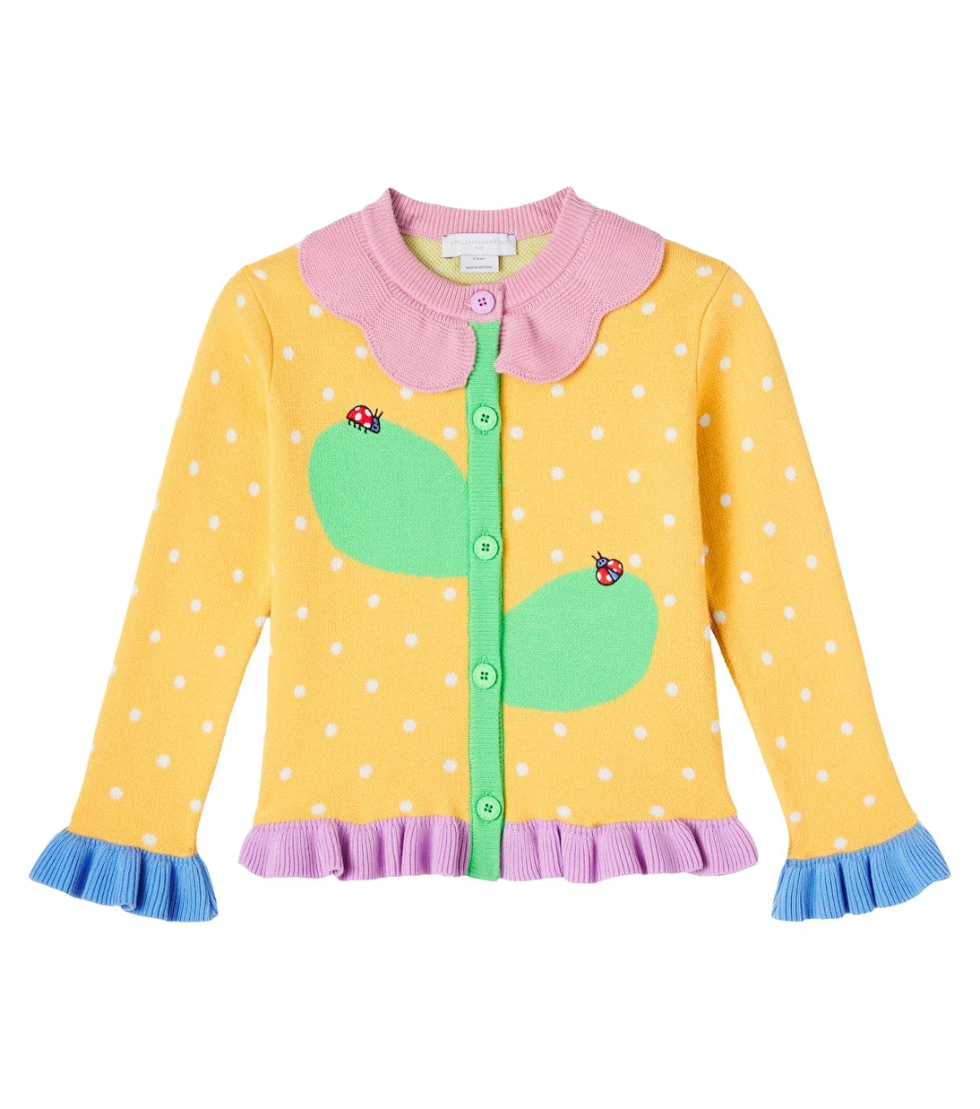 Stella McCartney Kids - Polka-dot cotton jacquard cardigan