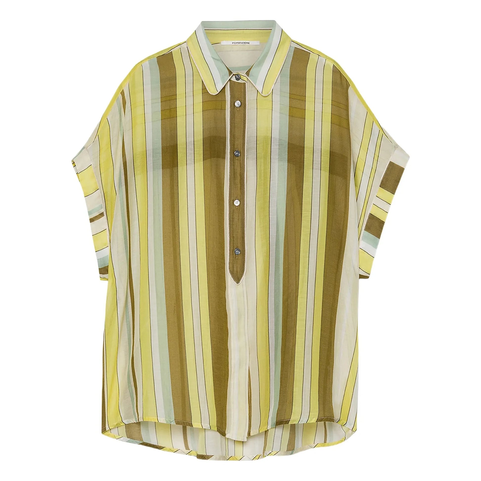 Pomandère - Poplin shirt | Anise green