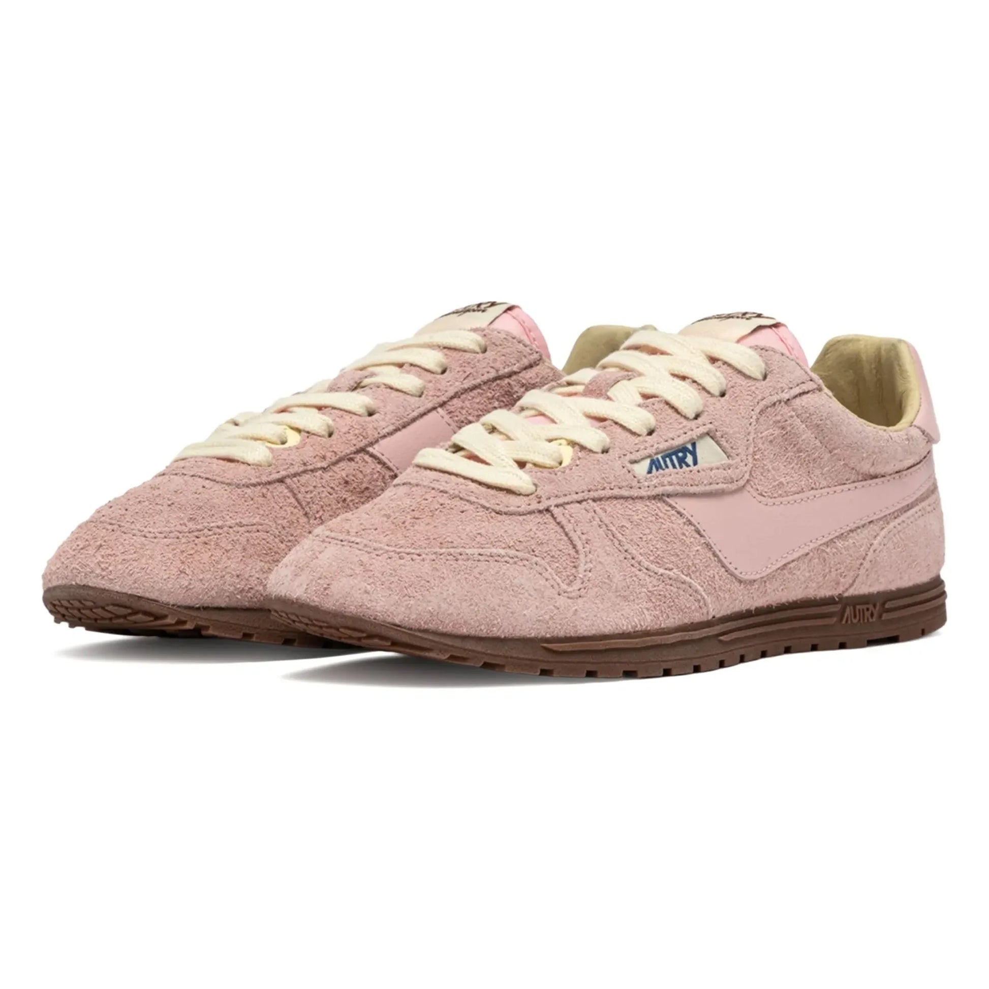Autry - Windspin Low Suede and Leather Basket | Powder pink