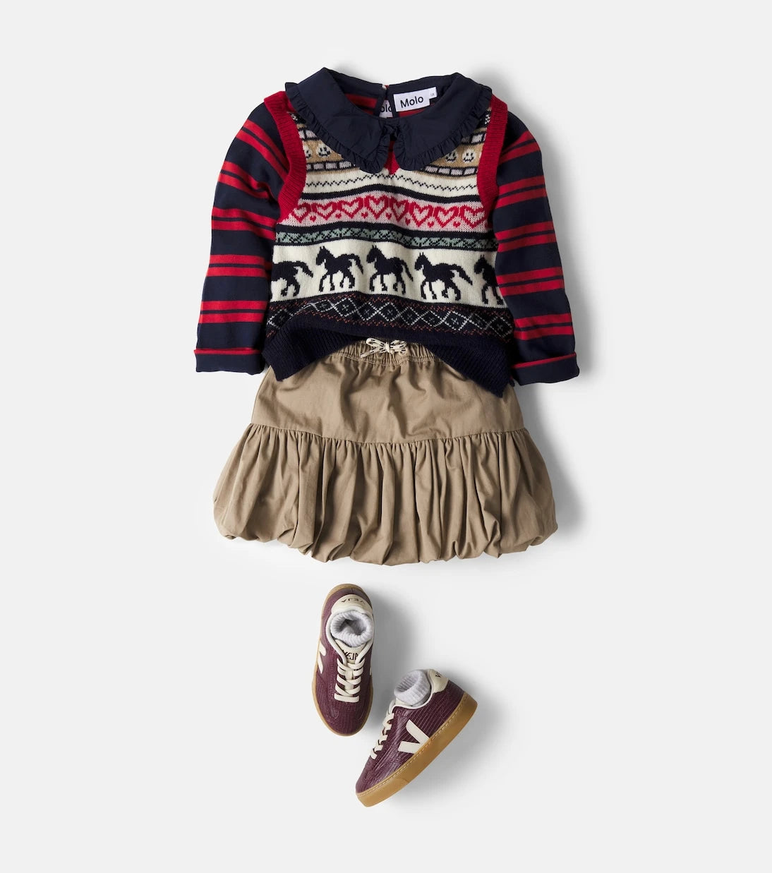 Molo - Britta gathered cotton skirt