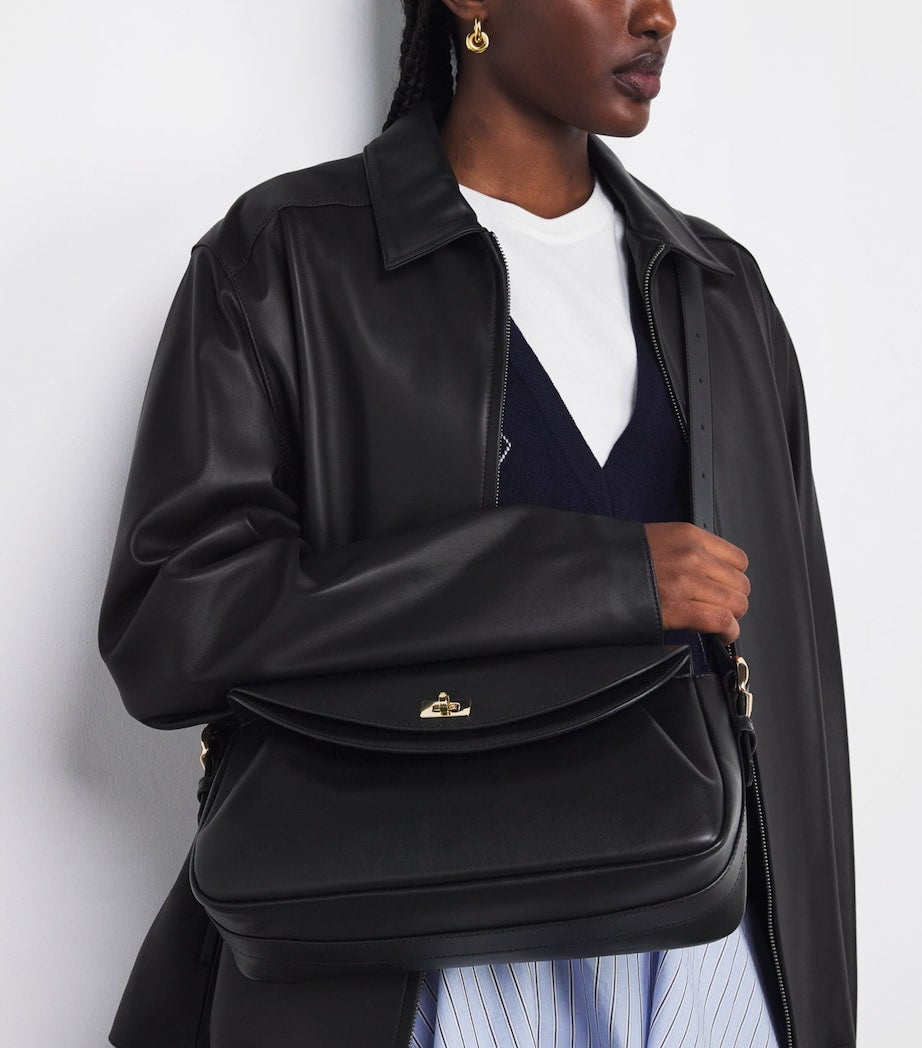 Black Leather Le Mambo Shoulder Bag