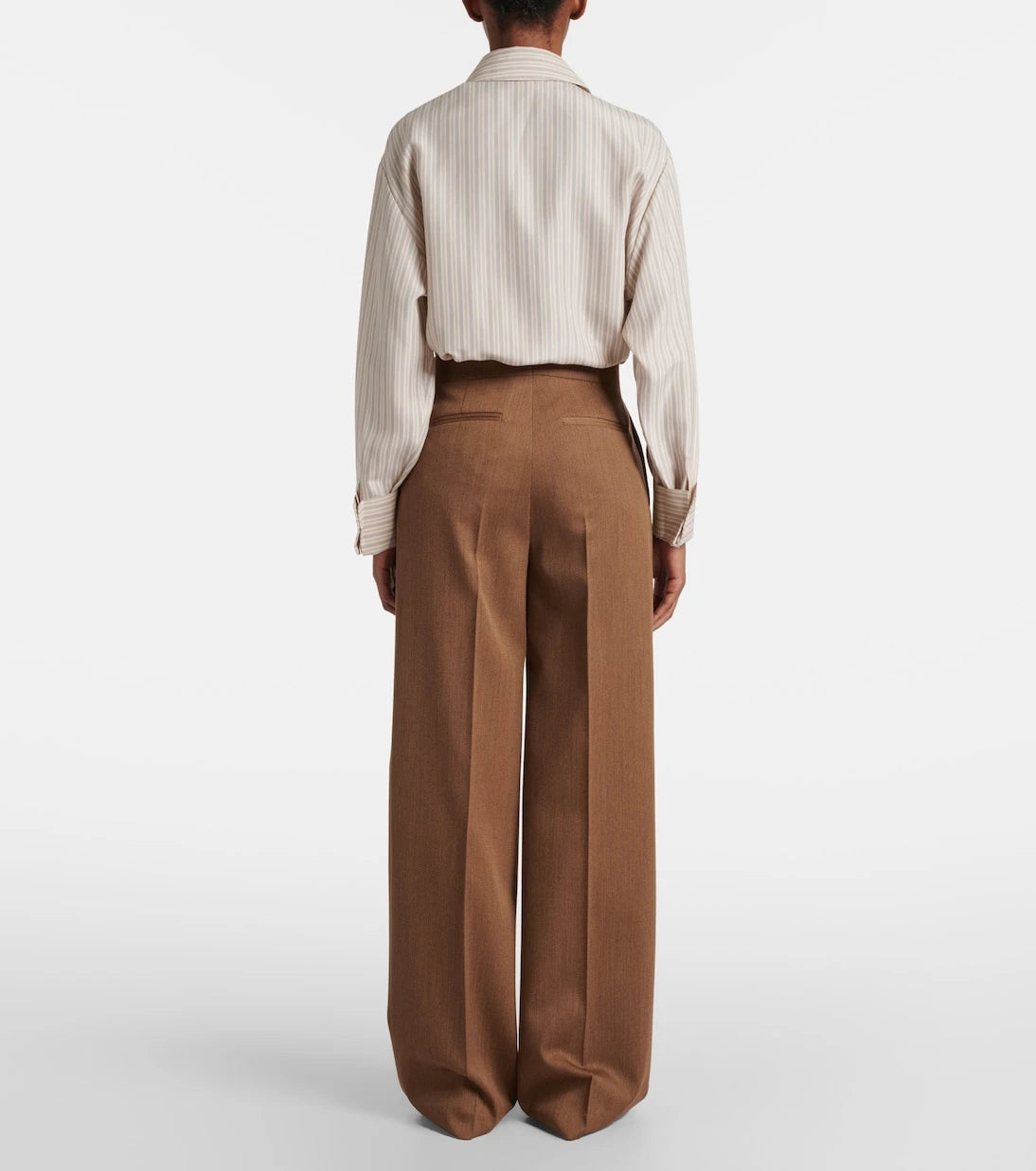 Fforme - Agel high-rise virgin wool wide-leg pants