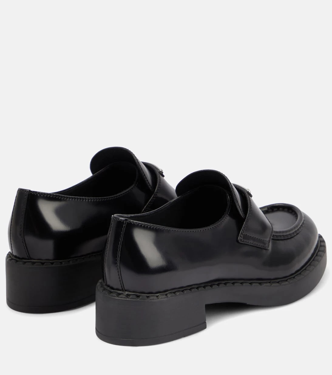 Prada - Platform leather loafers