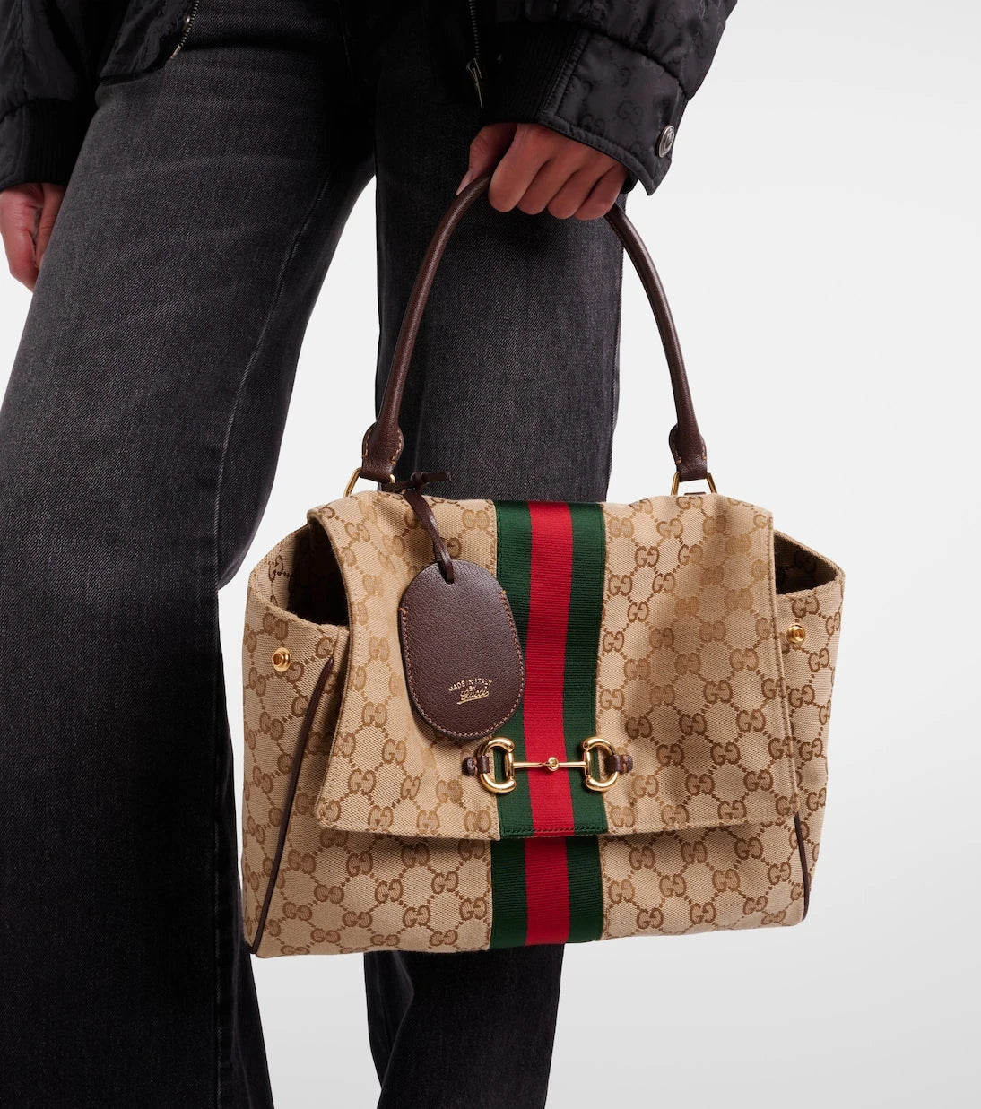 Gucci - حقيبة توت متوسطة Paparazzo GG canvas