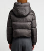 Max Mara Grey Water-Repellent Down Cropped Puffer Jacket