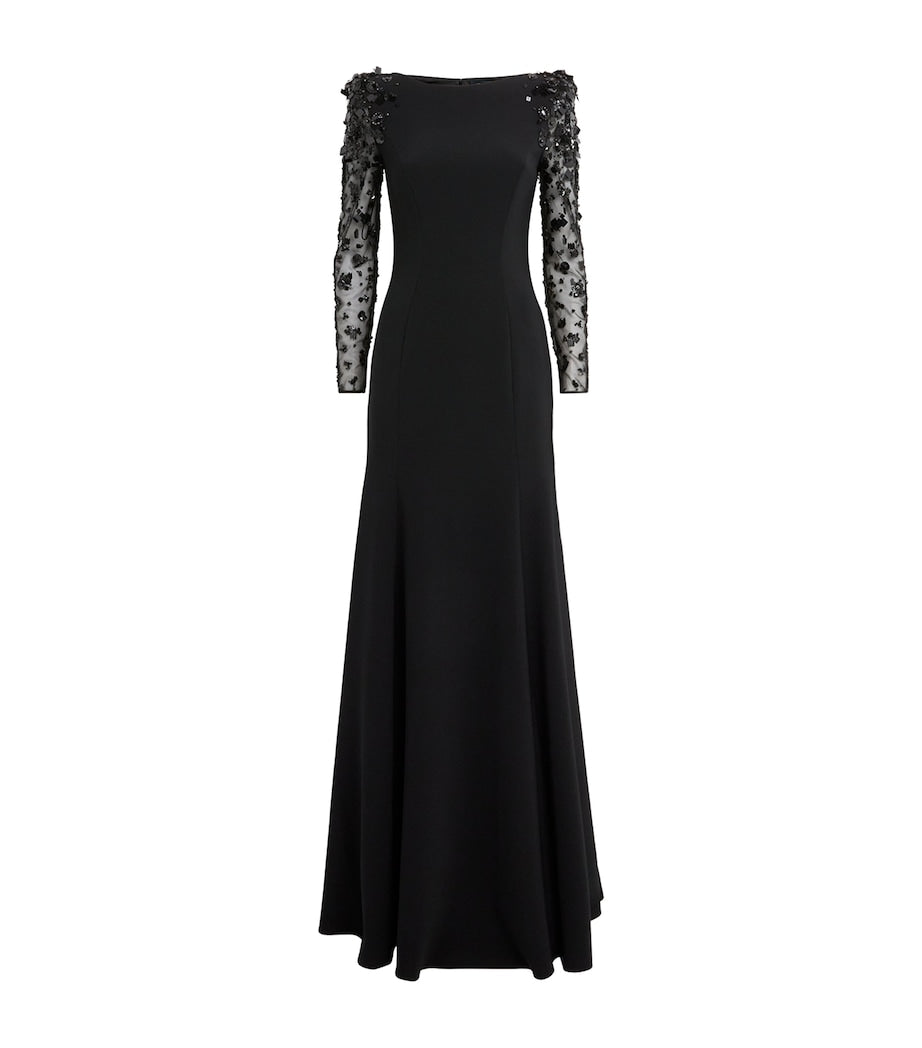 Black Embellished Sylvia Gown