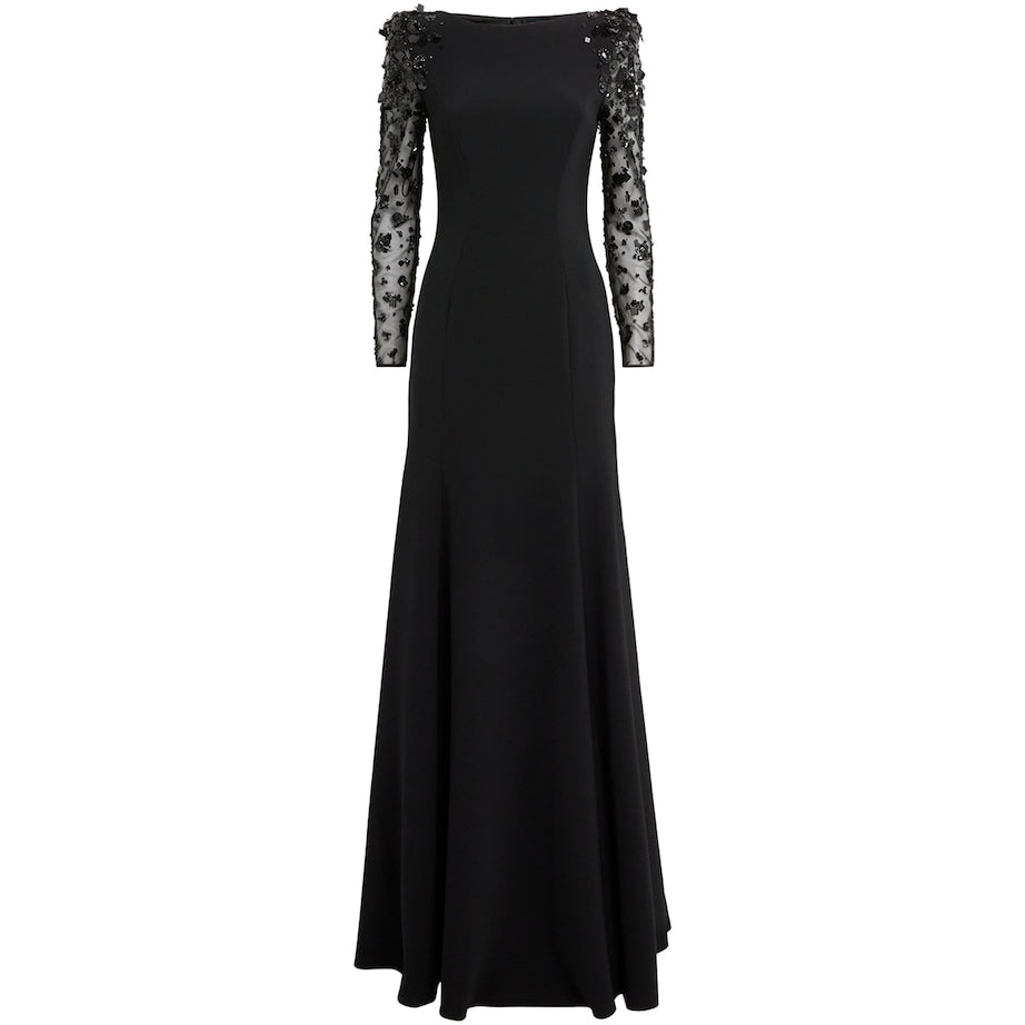 Black Embellished Sylvia Gown