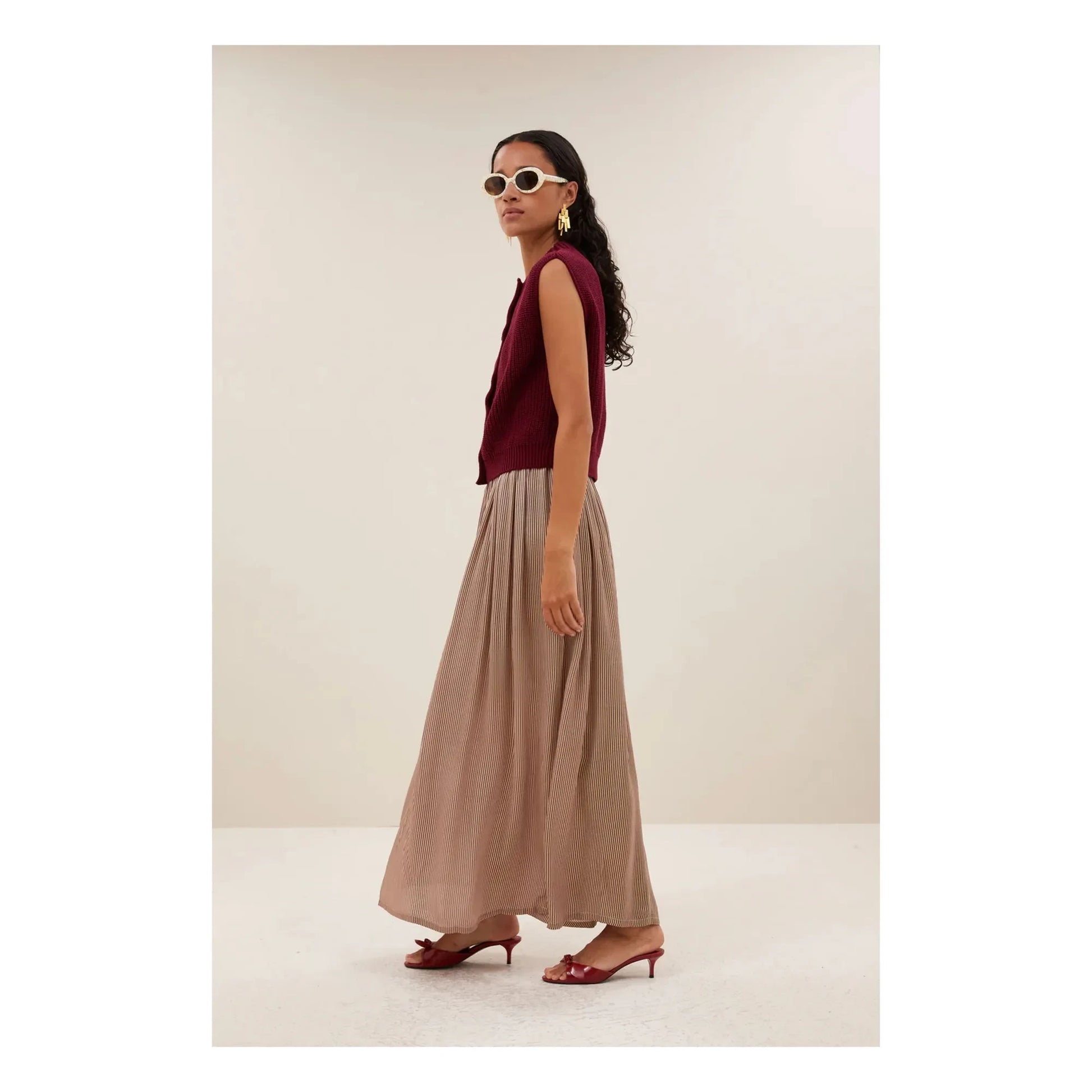 By Bar - Nori Sleeveless Sweater | Burgundy