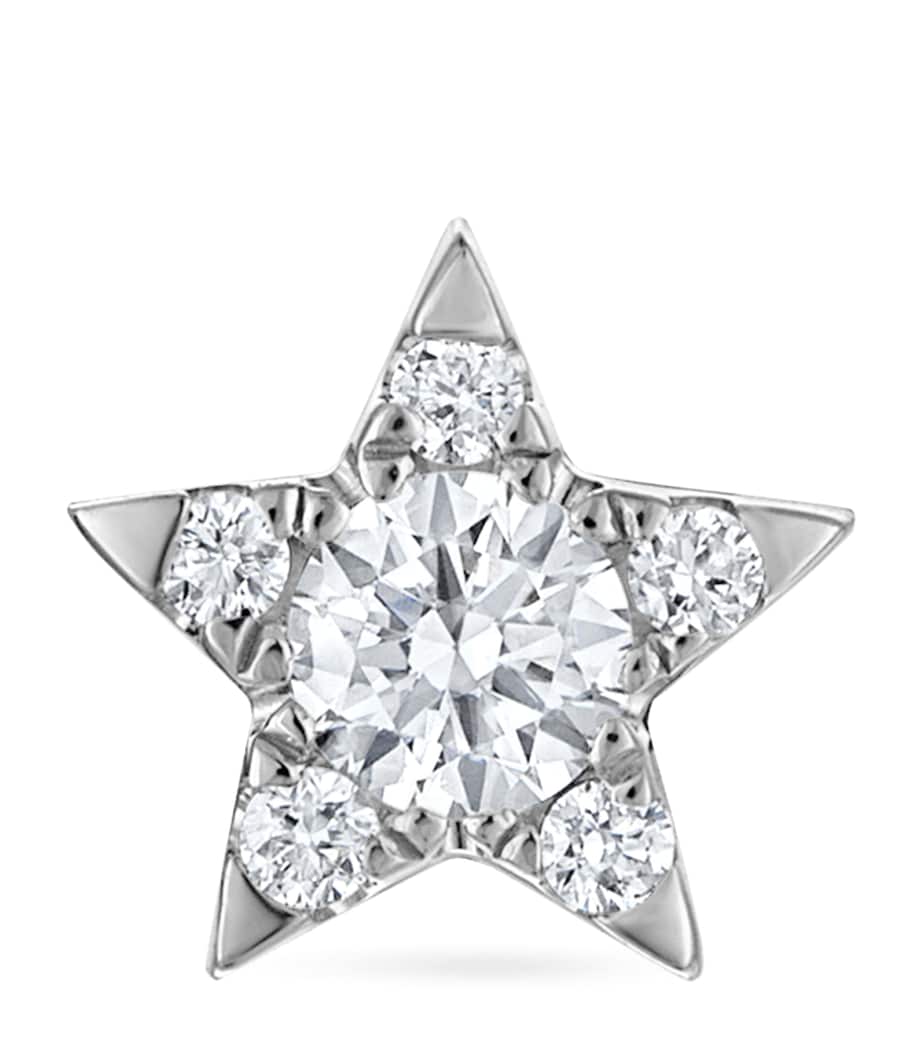 Maria Tash White Gold and Diamond Star Threaded Stud Earring (5.5mm)