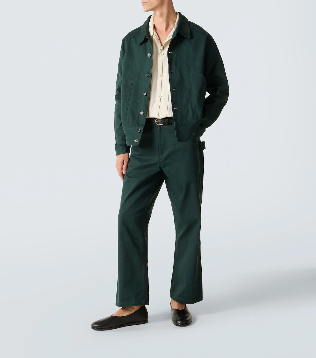 Bode - Knolly Brook cotton twill straight pants
