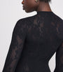 Skims Black Lace Long-Sleeve Maxi Dress