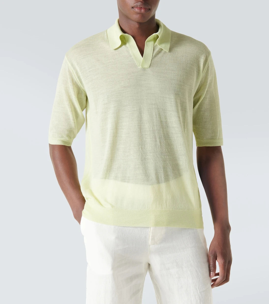 Auralee - Wool and silk polo sweater