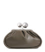 Weekend Max Mara Green Medium Leather Pasticcino Clutch Bag