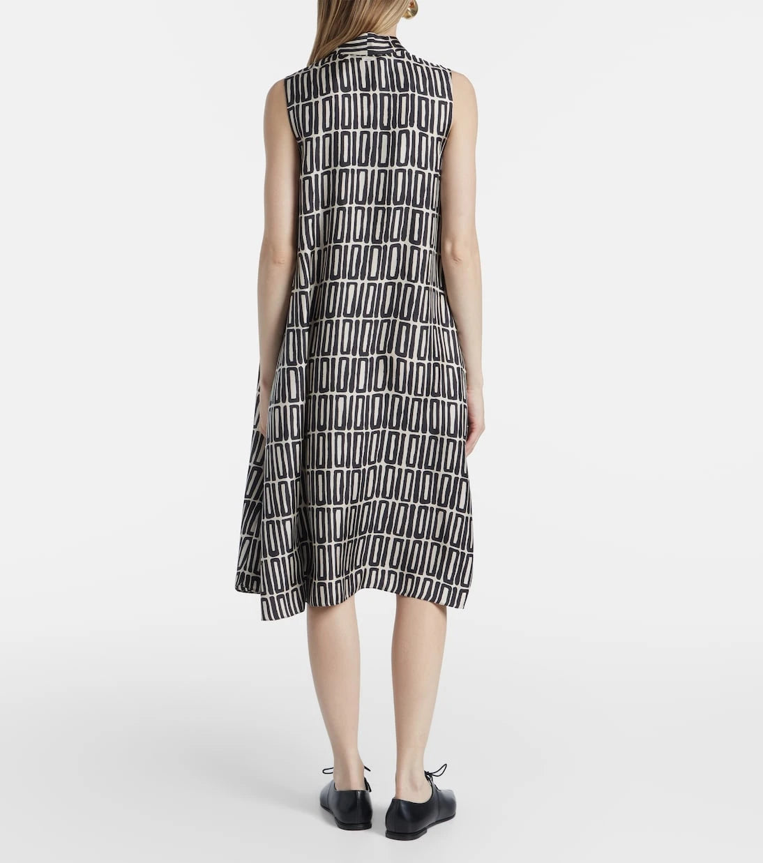 'S Max Mara - فستان جاكي ميدي من التويل الحريري