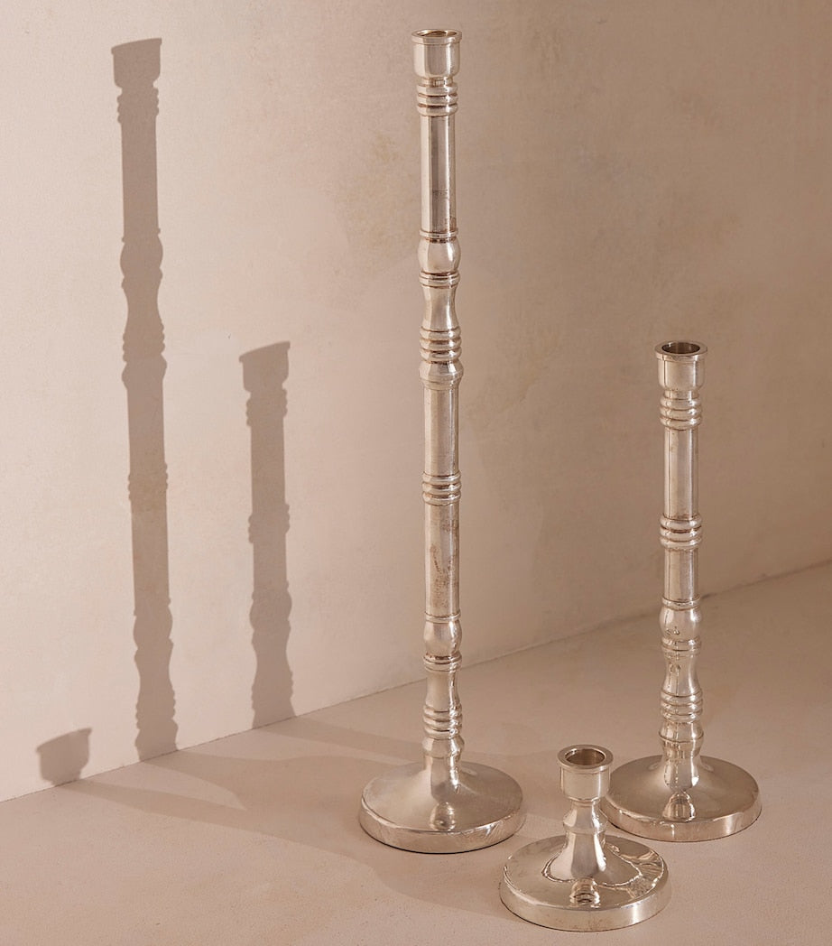 Soho Home Large Silver-Plated Stiden Candlestick (44cm)