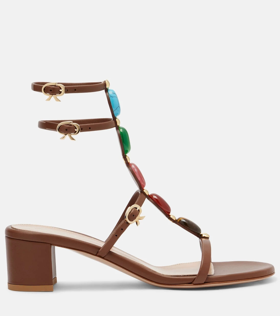 Gianvito Rossi - صندل Shanti 45 الجلدي