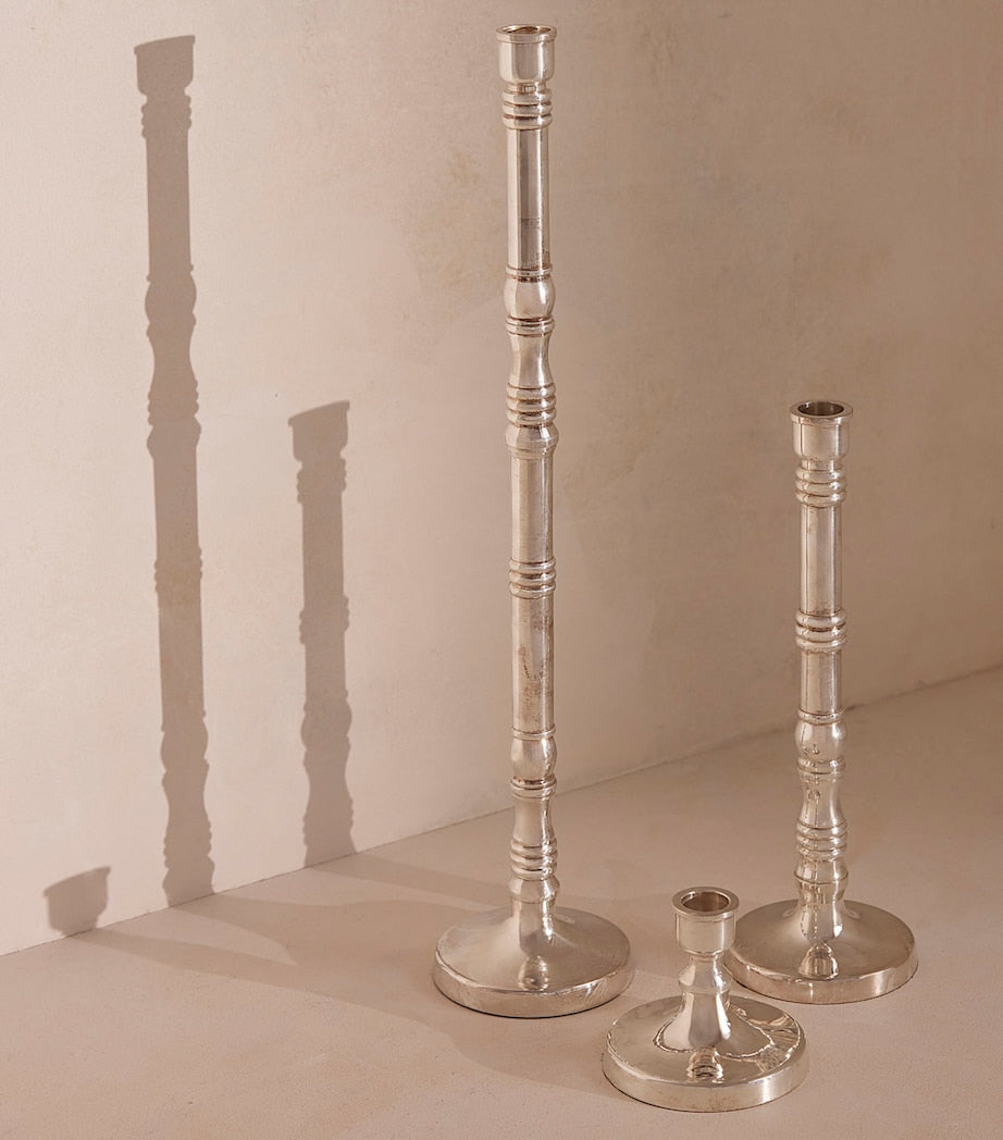 Small Silver-Plated Stiden Candlestick (8cm)