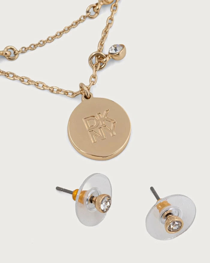 DKNY metal kadın kolye ve küpeler