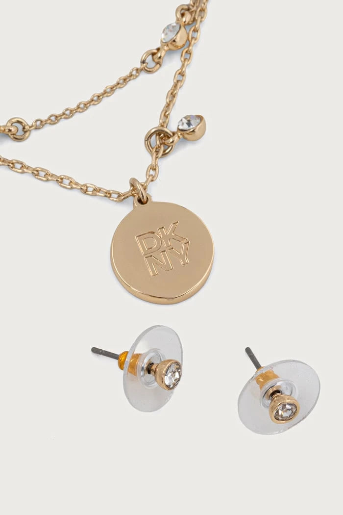DKNY metal kadın kolye ve küpeler
