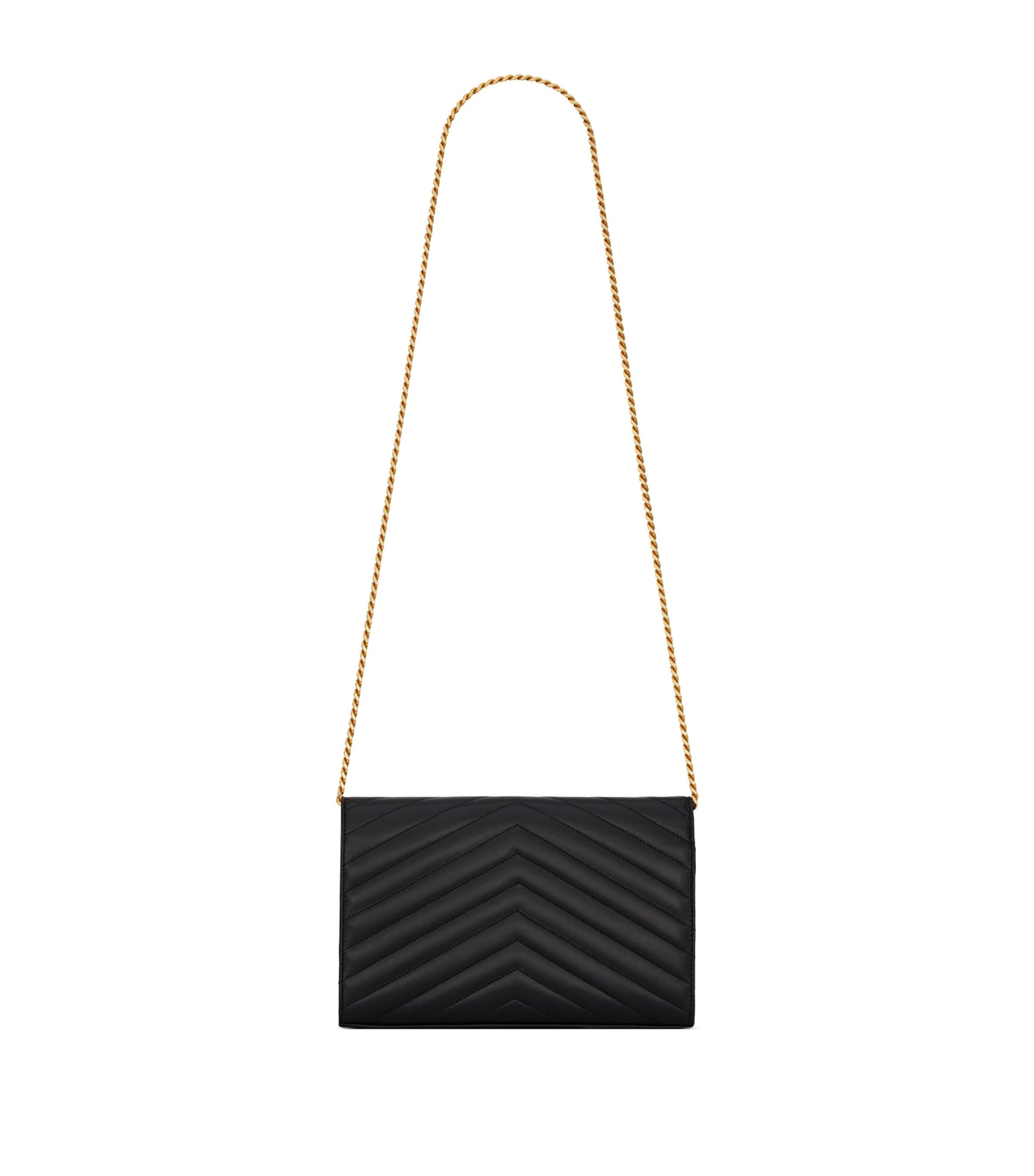 Black Monogram Matelassé Envelope Wallet Bag