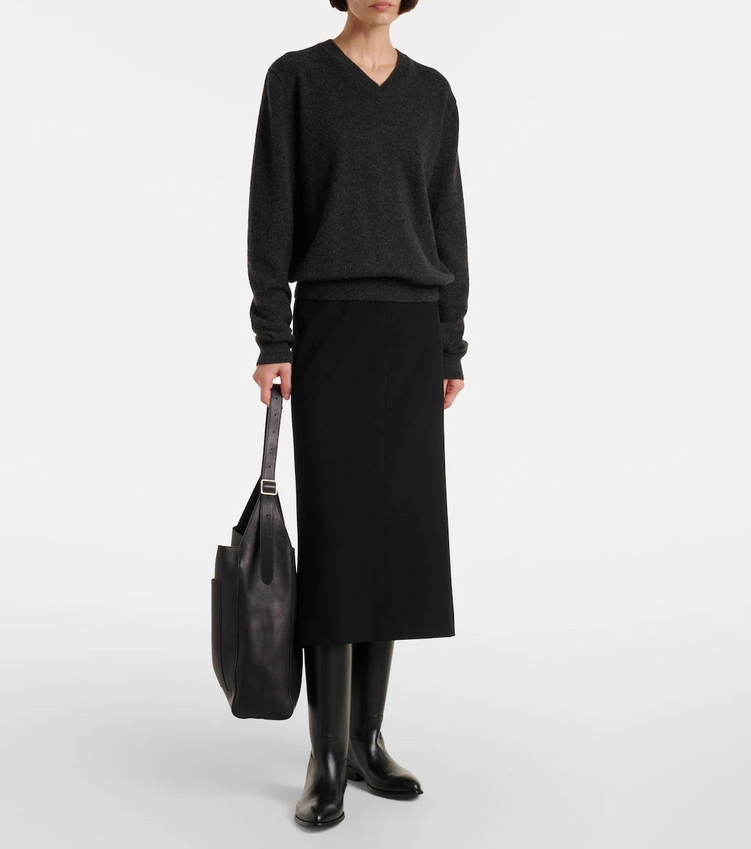 The Row - Western leather knee-high boots