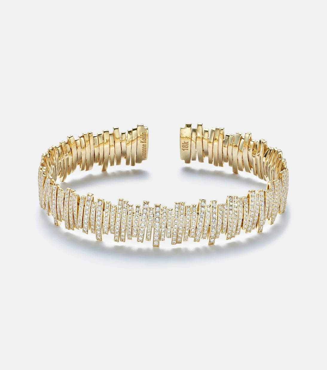 Suzanne Kalan - Medium 18kt gold bangle with diamonds