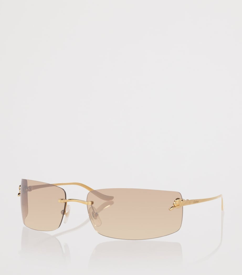 Gold Metal Panthère de Cartier Ct0503S Sunglasses
