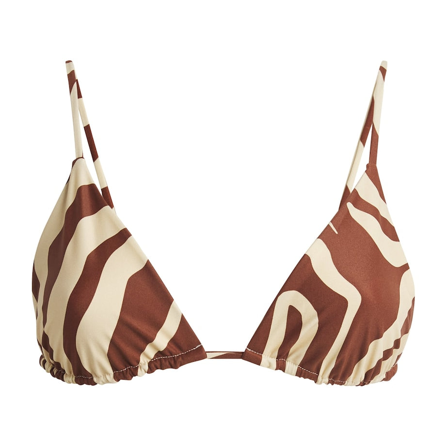 Johanna Ortiz Brown Konibo Bikini Top