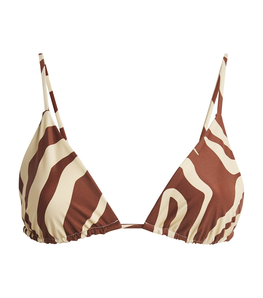 Johanna Ortiz Brown Konibo Bikini Top