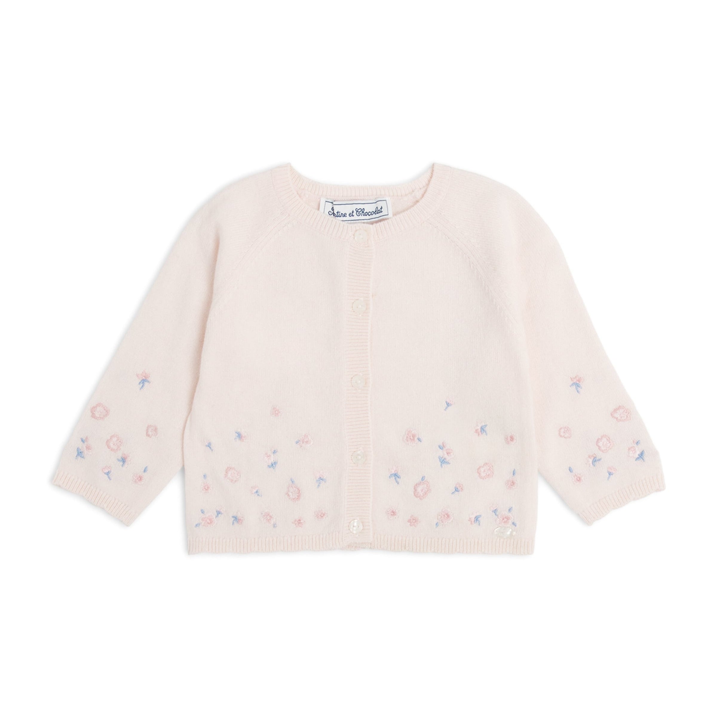Wool-Blend Floral-Embroidered Cardigan (3 Months-4 Years)