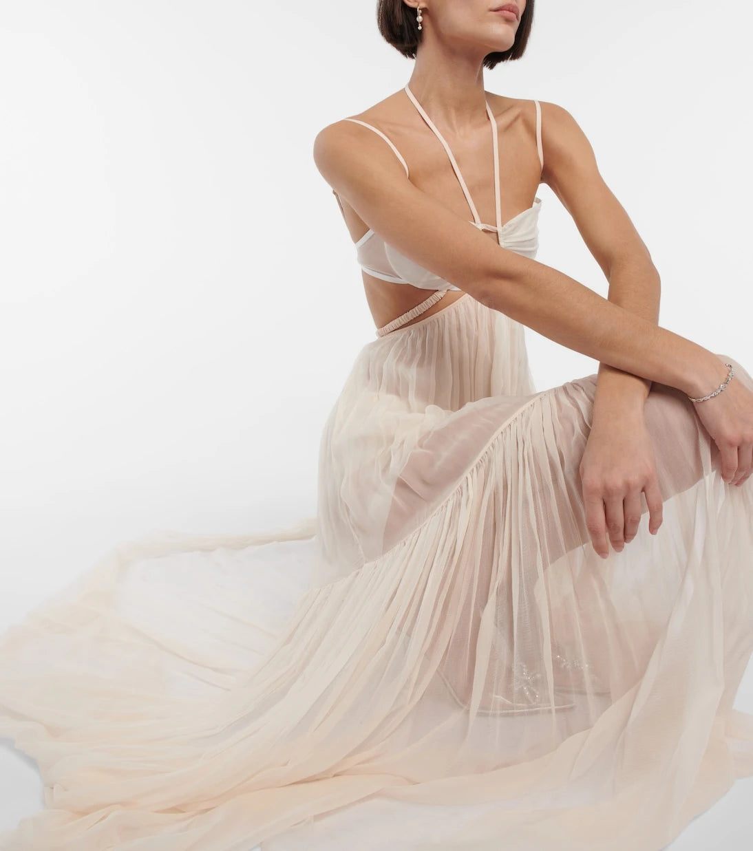 Nensi Dojaka - Bridal silk chiffon gown