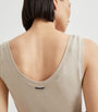 Brunello Cucinelli Beige Stretch-Cotton Ribbed Tank Top