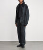 DRIES VAN NOTEN Grey Denim Overdyed Workwear Jacket