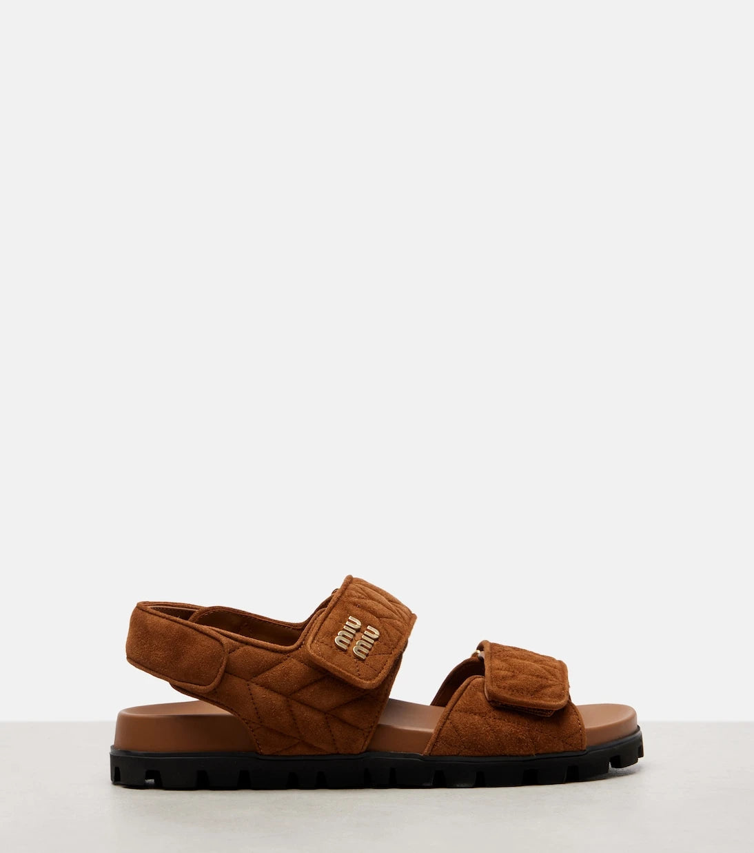 Miu Miu - Quilted suede sandals
