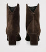 Khaite Brown Suede Ona Ankle Boots 55