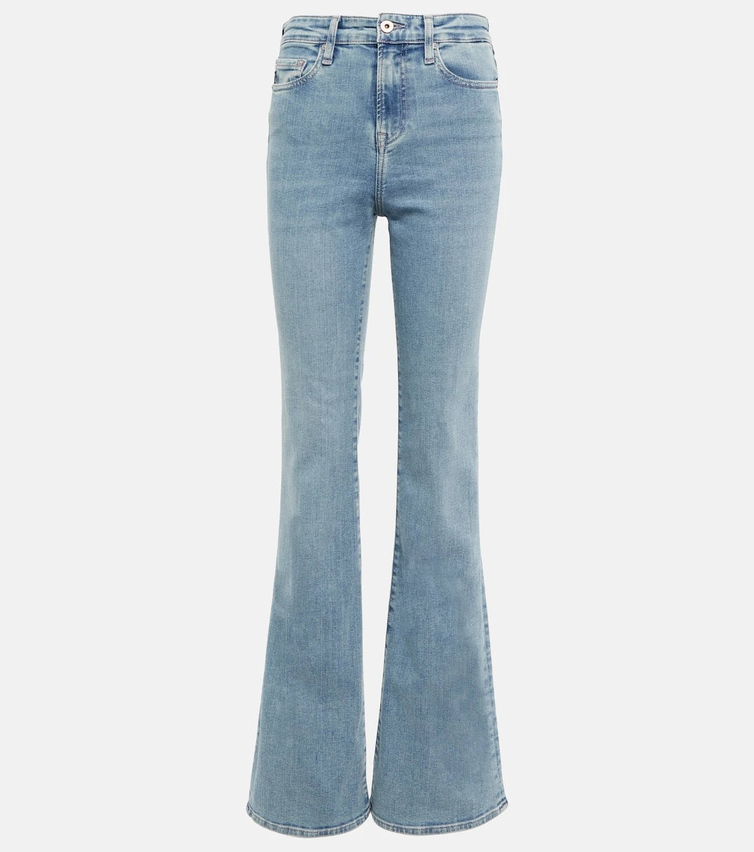 AG Jeans - بنطلون جينز باتي واسع بقصة عالية الخصر