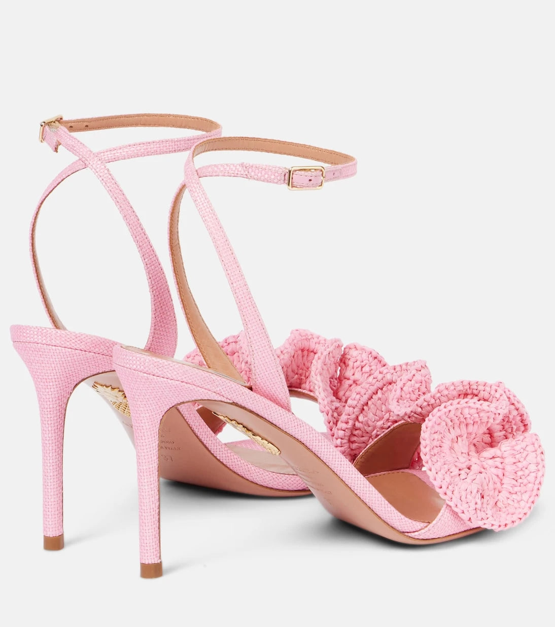 Aquazzura - Noches Tropicales 85 raffia sandals